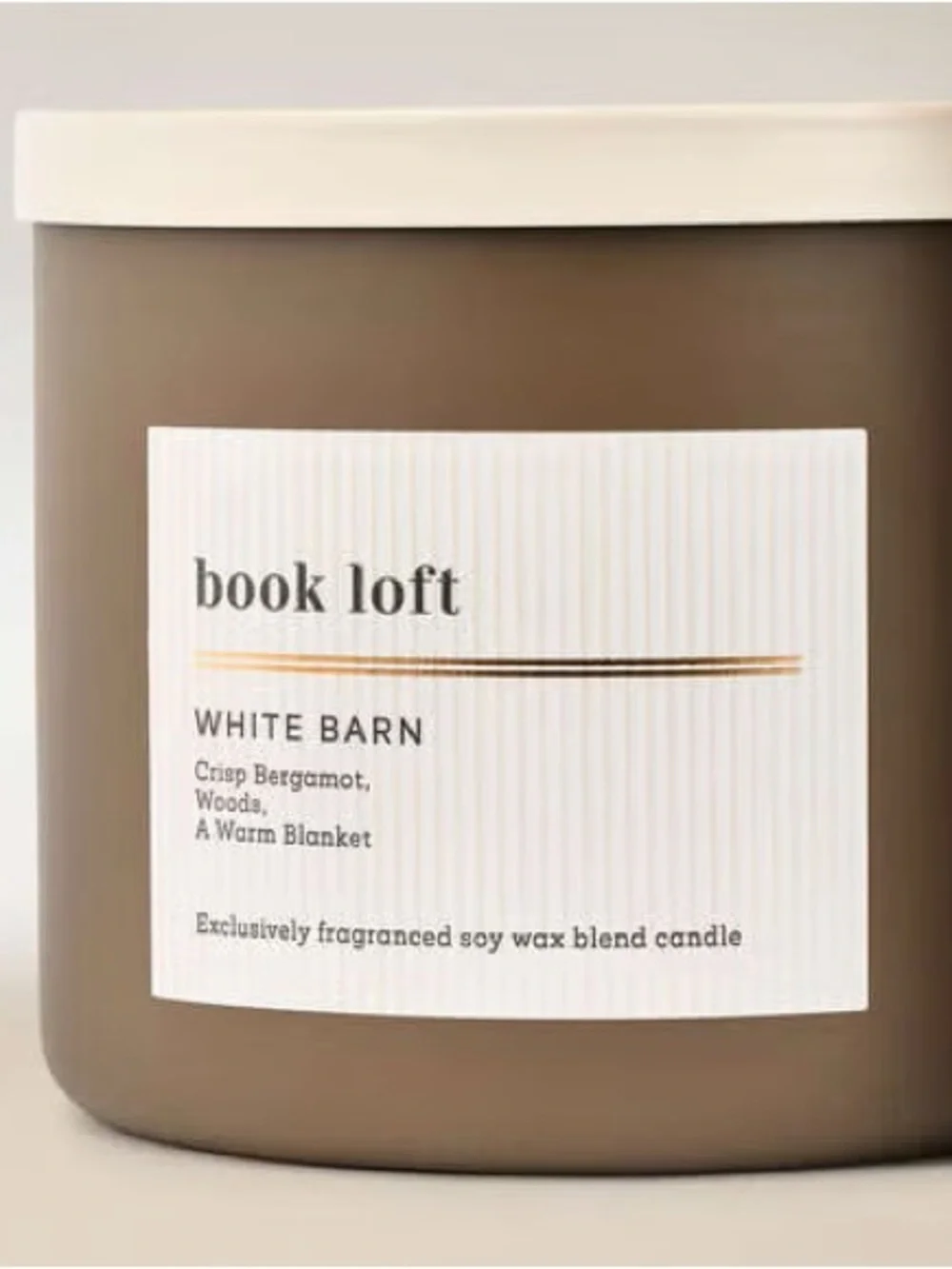 White Barn Book Loft 3-Wick Candle - Brown - Picture 2 of 6
